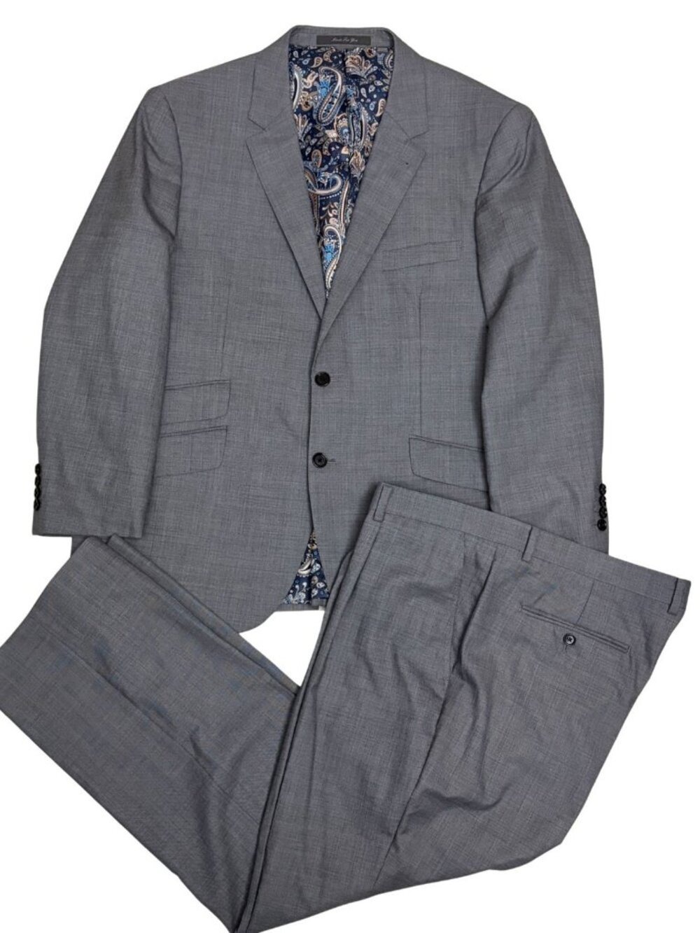 INDOCHINO Suit Business Casual Formal Gray Blazer Dress Pants Mens XL